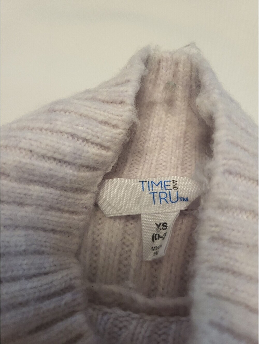 Time and Tru Ribbed Knit Sweater in Light Pink - XS